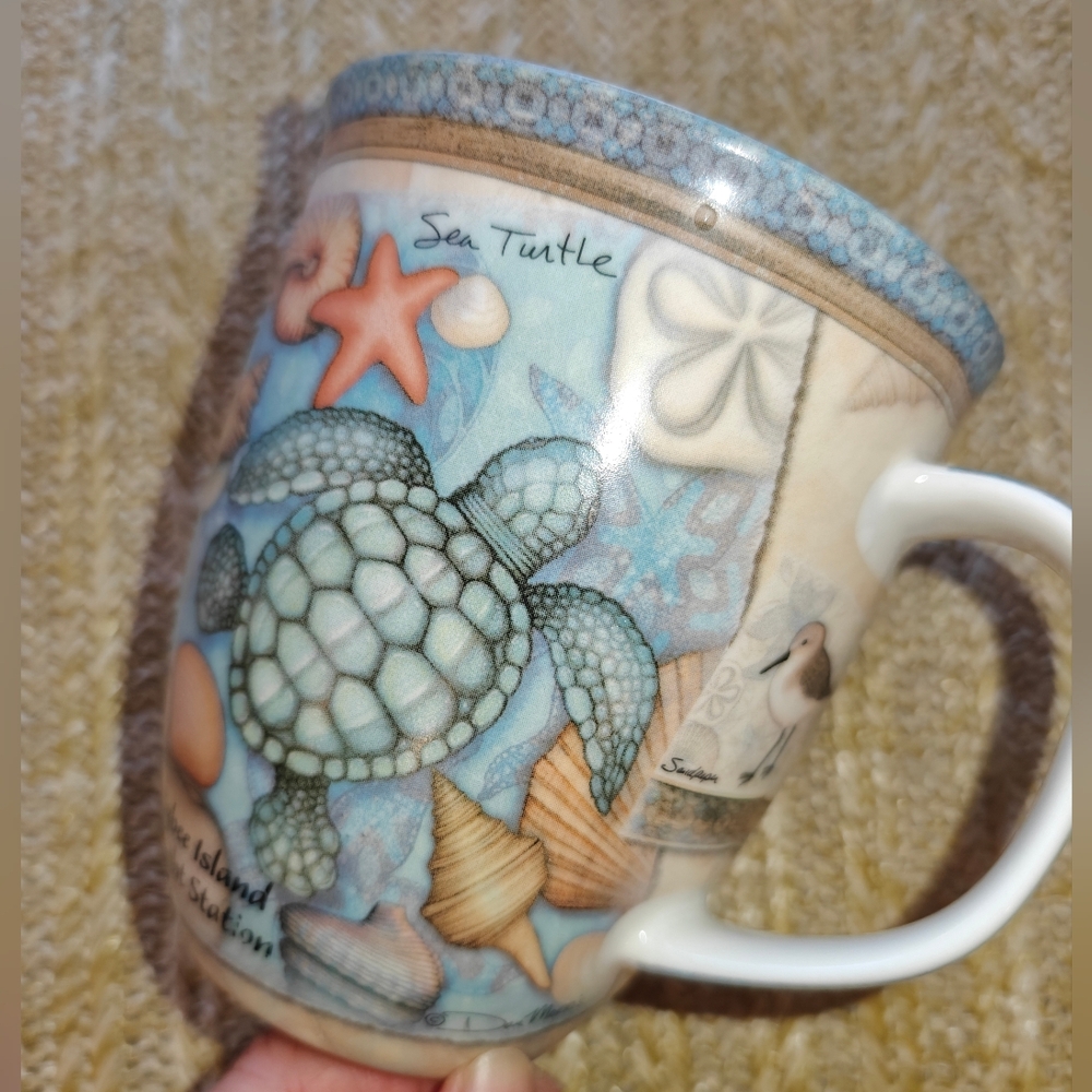 Sea Turtle Ceramic Mug with Ocean Design